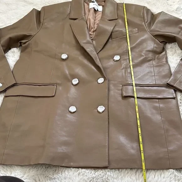 Pistola Roman Oversized Double Breasted Blazer in Taupe Size M - Picture 7 of 7